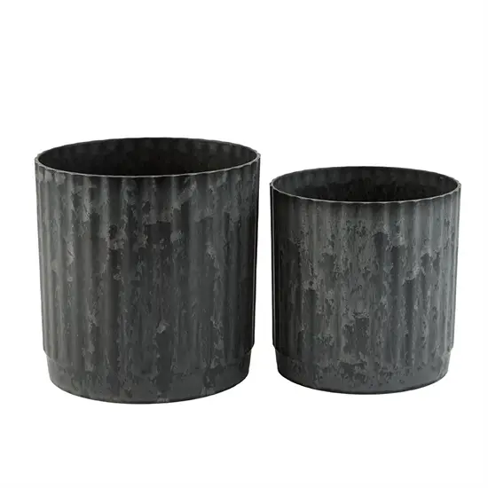 2Have - Urtepotter - Pot Plast - Sæt med 2 - Antikgrå