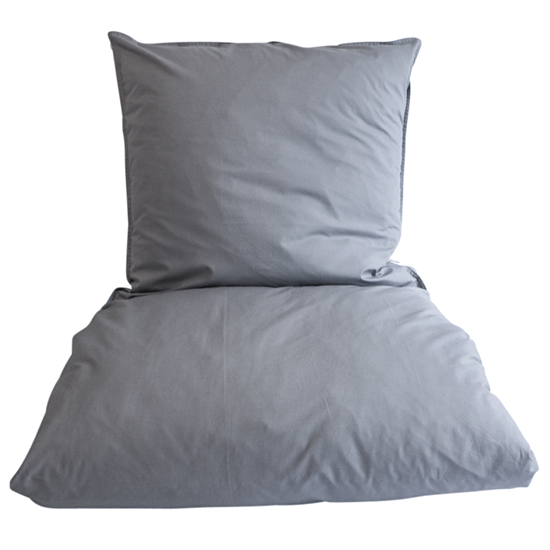 Omhu - Sengelinned - Percale, lys grå - 140x200 cm.