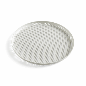 Image of HAY - Bakke "Perforated Tray" - Soft Grey - Large