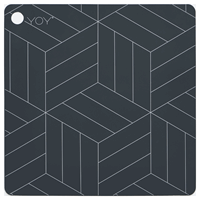 OYOY - Dækkeserviet - Firkantet - Dark Grey - (Sæt af 2 stk.)