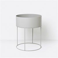 Ferm Living - Plantekasse - Rund - Lysegrå 