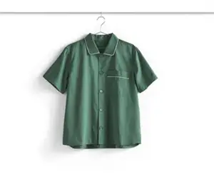 HAY - Outline Pyjama - S/S Shirt-S/M - Emerald Green