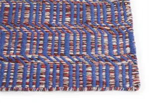 HAY - Radio Rug - 60 x 200 cm - Red / Blue