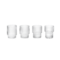 Ferm Living - Glas "Ripple Glass" (sæt af 4)