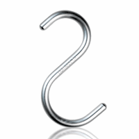 Nomess - S-Hooks krog - Alm. - Aluminium (Sæt med 5 stk.)