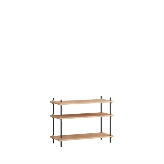 MOEBE - Shelving System 65 1A, Oak/black