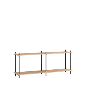 MOEBE - Shelving System 65 2B, Oak/black