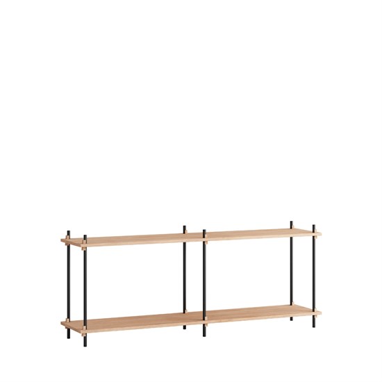 MOEBE - Shelving System 65 2B, Oak/black