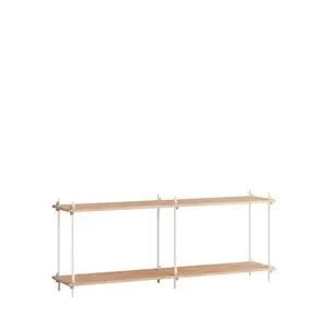 MOEBE - Shelving System 65 2B, Oak/white