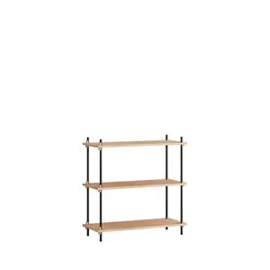 MOEBE - Shelving System 85 1A, Oak/black