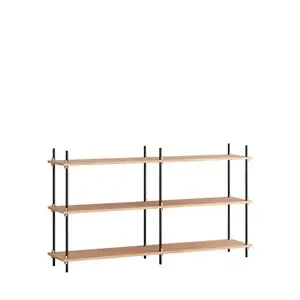 MOEBE - Shelving System 85 2B, Oak/black