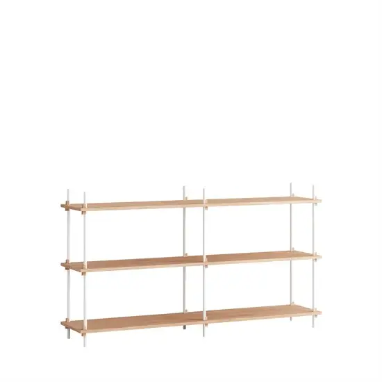 MOEBE - Shelving System 85 2B, Oak/white