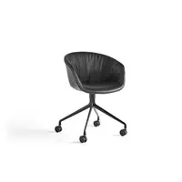 HAY - AAC 25 Soft, stol - sense læder i sort - Sort aluminium 