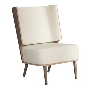 NovoForm - Lounge Chair - Serena - Sweet Vanilla og Mørk Eg