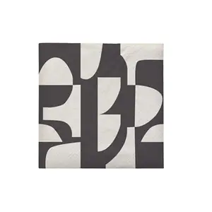Broste Copenhagen - Papirservietter - Lara - 33x33 cm - Black/Off white
