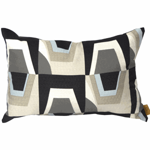 Image of Skriver Collection - "Seventies" pude - Blå/Sort - 40x60 cm