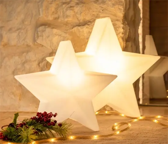 New Garden - Julestjerne med lys - Christmas Star Nova 45 Solar - 46x43 cm