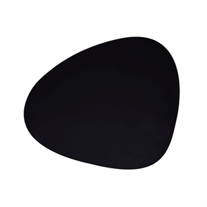 Image of LindDNA - Dækkeserviet - Table Mat Curve - Softbuck Black - 37x44 cm