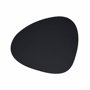Image of LindDNA - Dækkeserviet - Table Mat Curve - Softbuck Dark Grey - 37x44 cm