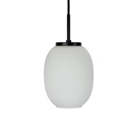 Dyberg Larsen - DL39 Mini Pendant lampe, hvid m. sort fatning