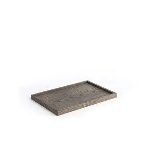 The Oak Men træbakke - Square Tray Medium - Sort olieret eg