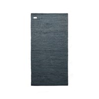 Rug Solid - Bomuldstæppe, steel grey - 60x90 cm.