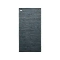 Rug Solid - Bomuldstæppe, steel grey - 75 x 200 cm. Mørkegrå