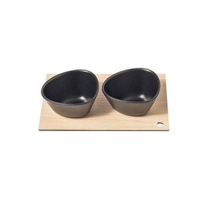 Image of LindDNA - Curve Serveringsbræt - Serving Board Set - Sort/Ask