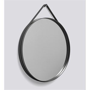 Image of HAY - "Strap Mirror" Spejl Ø70cm - Anthracite