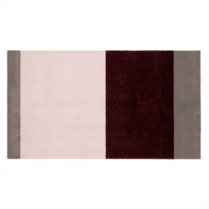 Tica Copenhagen - Smudsmåtte - Stripes Horizon - Bordeaux/Rose/Sand - 40x60 cm