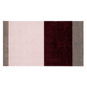Tica Copenhagen - Smudsmåtte - Stripes Horizon - Bordeaux/Rose/Sand - 67x120 cm