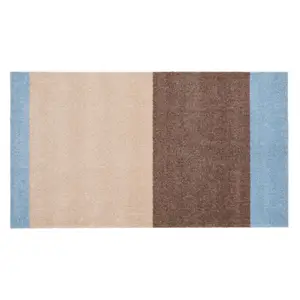 Tica Copenhagen - Smudsmåtte - Stripes Horizon - Lyseblå/Ivory/Sand - 40x60 cm