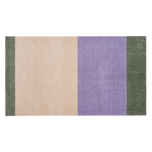 Tica Copenhagen - Smudsmåtte - Stripes Horizon - Lilla/Ivory/Grøn - 67x120 cm