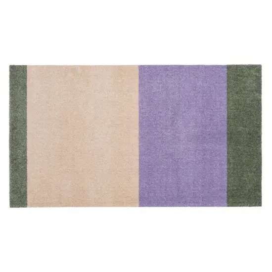 Tica Copenhagen - Smudsmåtte - Stripes Horizon - Lilla/Ivory/Grøn - 40x60 cm