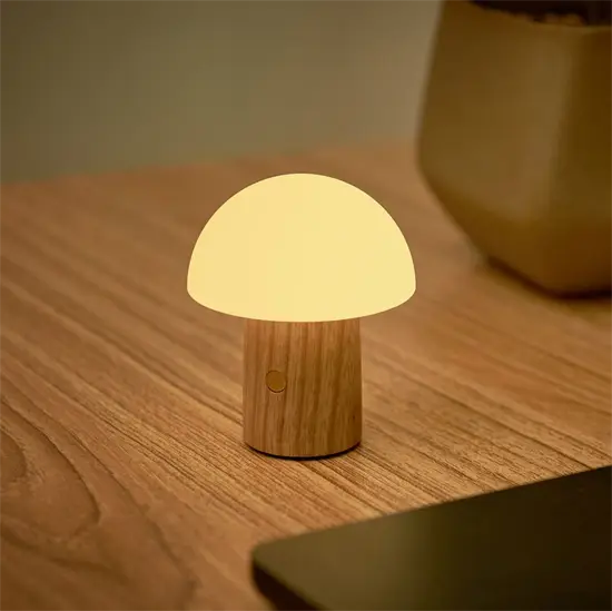 Gingko - Super Mini Alice Mushroom Lamp - White Ash