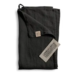 Lovely Linen - Viskestykke - Dark Grey/Mørkegrå