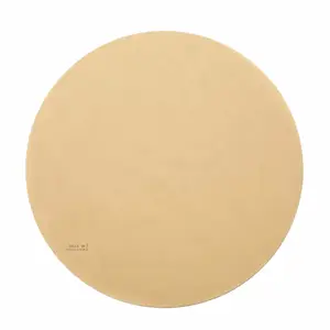 MiLLE W NORDISK DESIGN - Rund Dækkeserviet - Beige læder - Ø40 cm