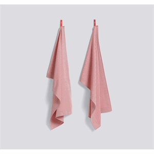 Image of HAY - Viskestykker (sæt med to viskestykker) - Check Pink