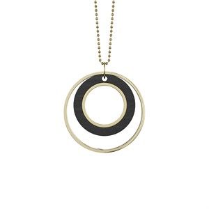 Image of Grundled - Halskæde - Tempus - Sort og guld