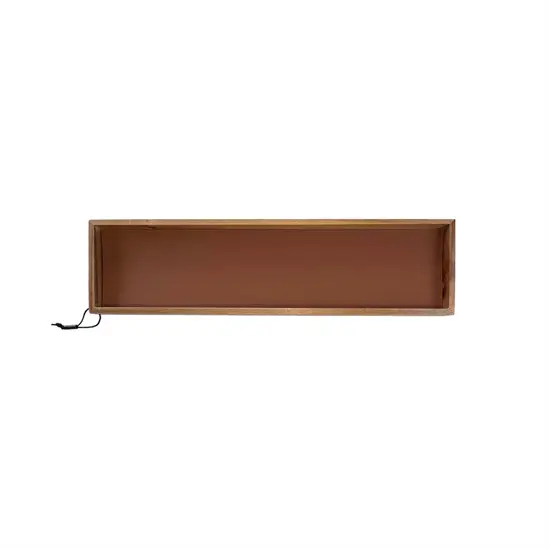 MiLLE W NORDISK DESIGN - Bakke i træ - Cognac læder - 15 x 60 cm.