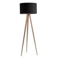 Zuiver - Gulvlampee TRIPOD WOOD sort