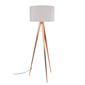 Image of Zuiver - Gulvlampee TRIPOD COPPER - Hvid