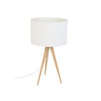 Zuiver - Bordlampe TRIPOD WOOD - Hvid
