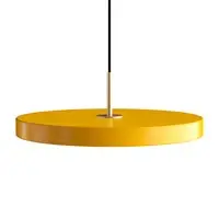 Umage - Pendel m/ messingtop - Asteria - Saffron yellow/gul - Medium Ø43 cm