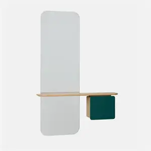 Umage - Entrespejl - One More Look - Grøn og eg -  Forrest Green/oak