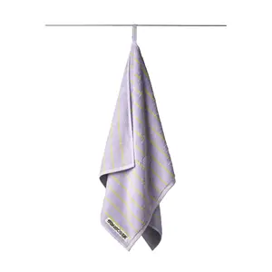 Bongusta - Naram - Gæstehåndklæde - Lilac og neon yellow - 50x80 cm