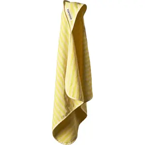 Bongusta - Naram - Baby håndklæde - Pristine og neon yellow - 80x80 cm
