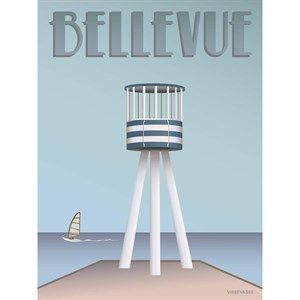 Image of VISSEVASSE - Bellevue plakat 30 x 40
