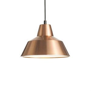 Image of Værkstedslampe i Ø 28 cm - kobber/hvid