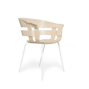 Image of Design House Stockholm stol - Wick stol i ask sæde/hvide ben